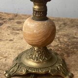 Brass and stone lamp bases