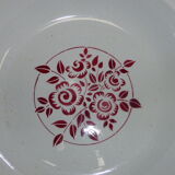 Art Deco, hbc montereau, france, red flowers Bowl