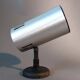 Adjustable brushed aluminum wall lamp by Lita, France 1960/1970.