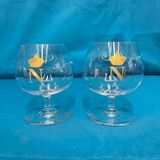 2 Napoleon baccarat glasses, original box