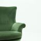 Vintage Green Velour Armchair 1950s