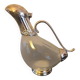 Carafe canard vintage en verre et argent