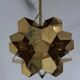 Lustre origami brutaliste en laiton, Lettonie années 1970