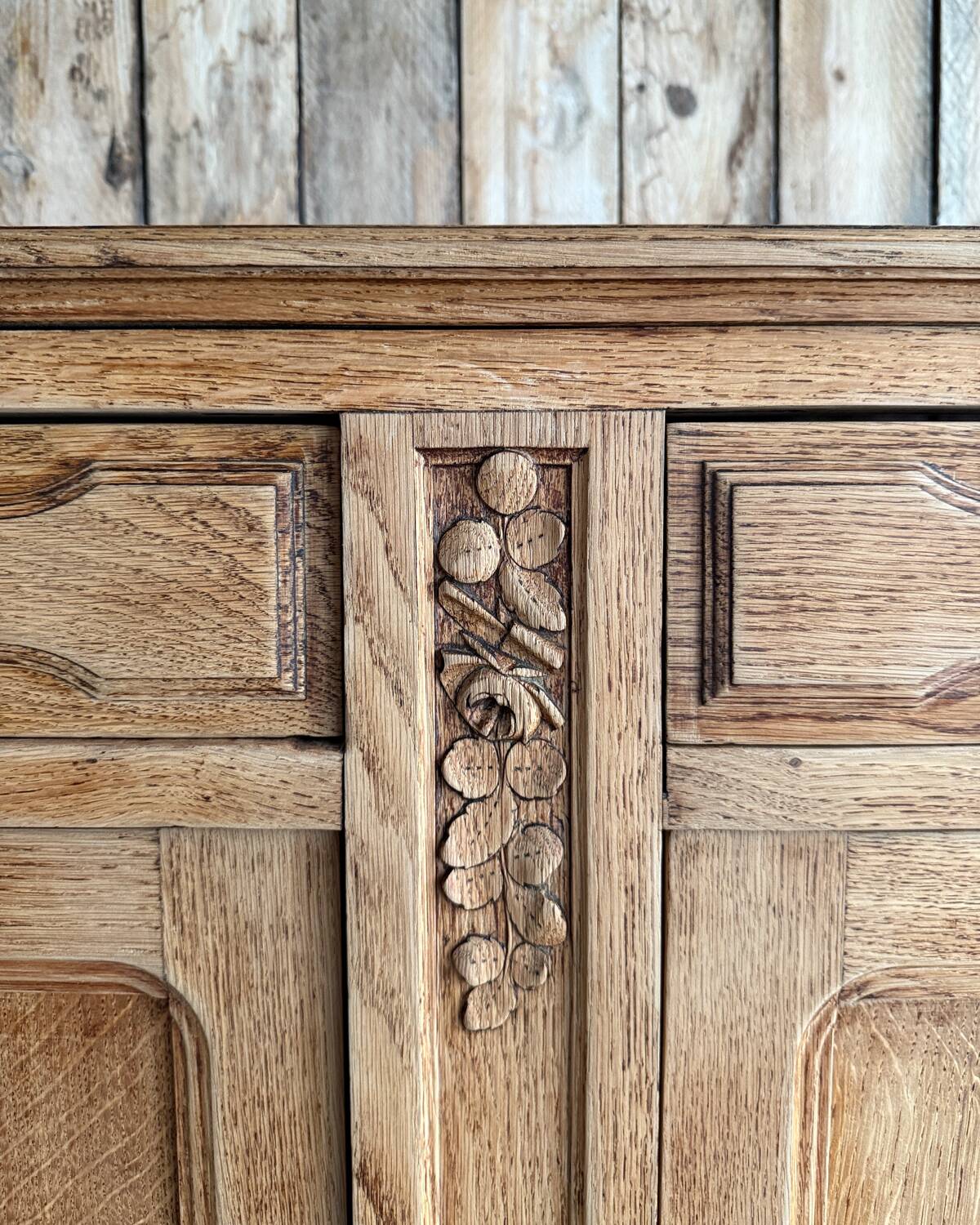 Large antique high oak sideboard