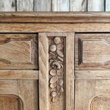 Large antique high oak sideboard