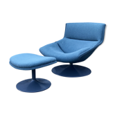 Artifort F520 armchair by Geoffrey Harcourt with P510 ottoman