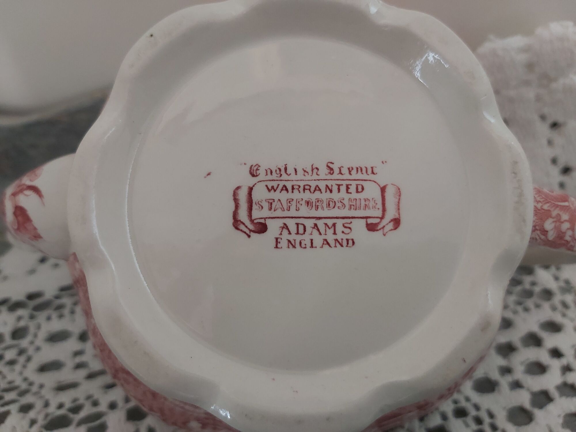 English porcelain teapot adams english scenic