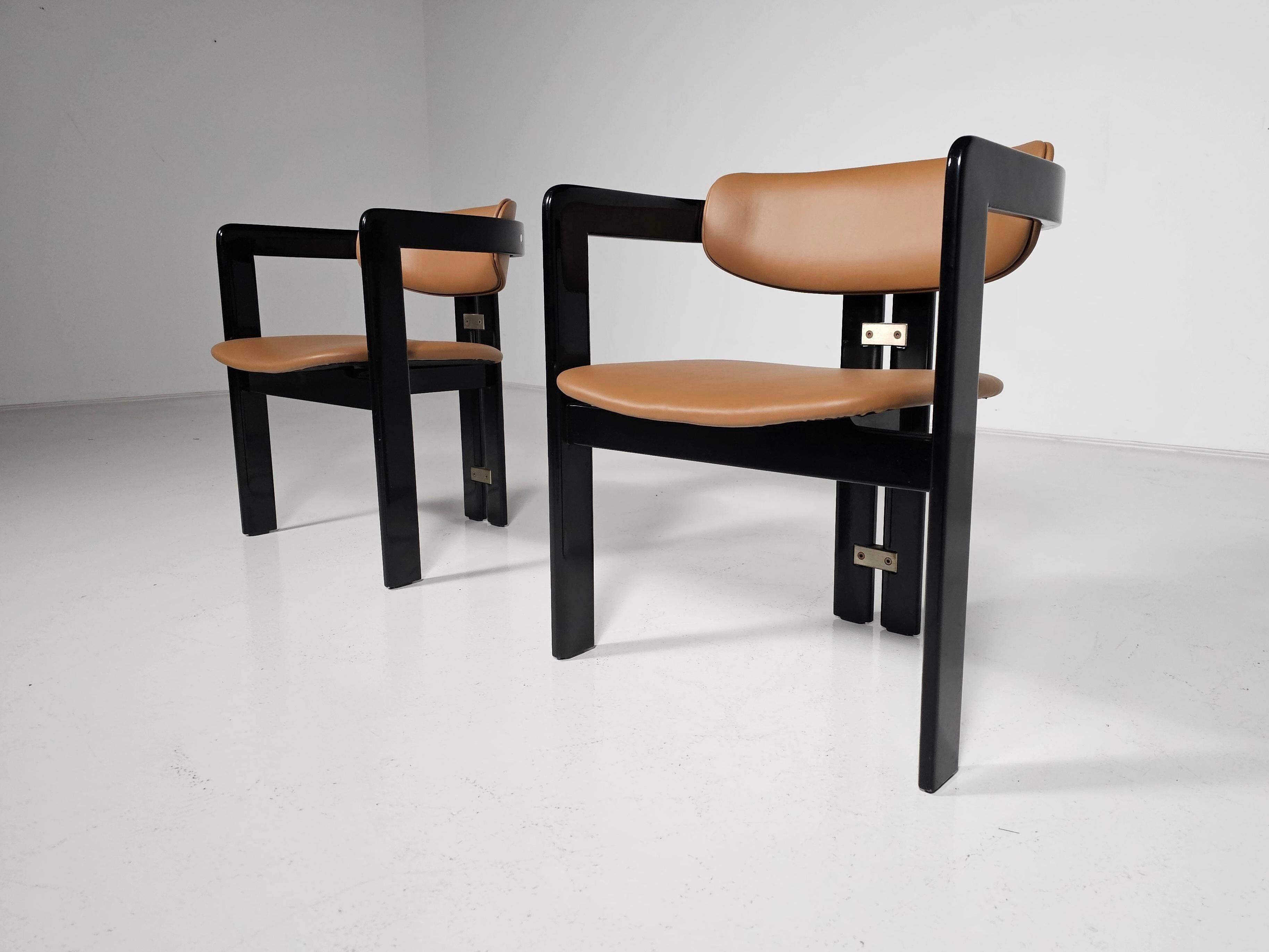 Set of two chairs by Augusto Savini, 1960s.
