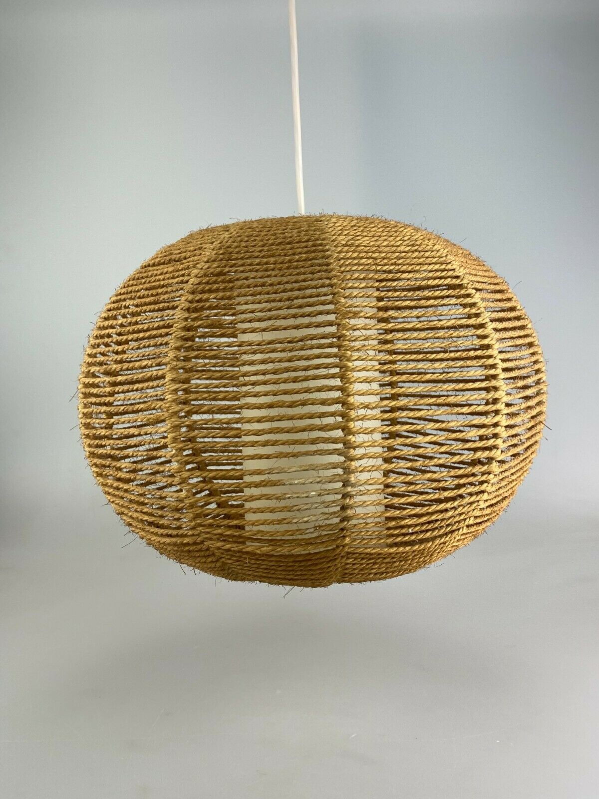 60s 70s lamp lamp ball lamp raffia braid space age design 60s 70s
