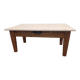 Farmhouse style coffee table, pitch pine base