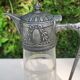 Pair of crystal and pewter jugs
