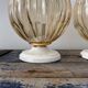 Pair of vintage golden globe wall or ceiling lights