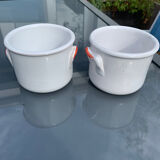 2 terrine pots deco cherries Vintage