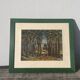 Peinture ancienne paysage breton cadre bois