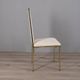 Set of 6 Vintage 1970s Chairs in Gold-Plated Brass, Designed by Renato Zevi
