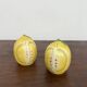 Lemon-shaped ceramic salt and pepper shakers