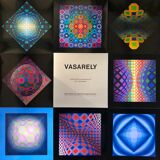 8 affiches de 1974, Victor vasarely, structures universelles de l'octogone