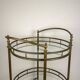 Vintage French brass bar cart, 1950s