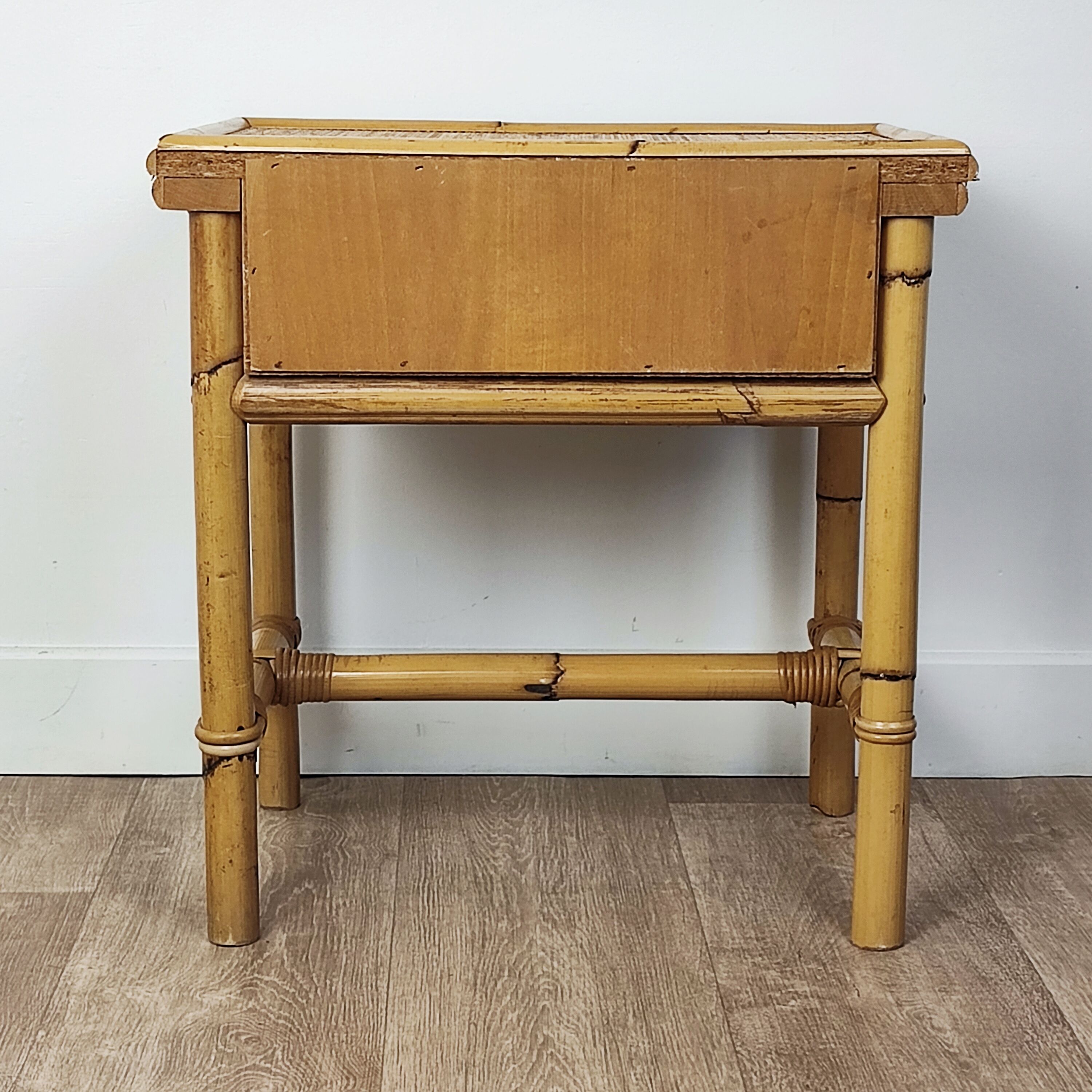 Rattan bedside table