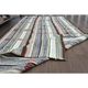 1970s Vintage Turkish Hand-Knotted Gray White Kilim Runner Rug 118x267