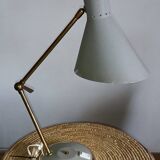Gray metal diabolo lamp, 1950