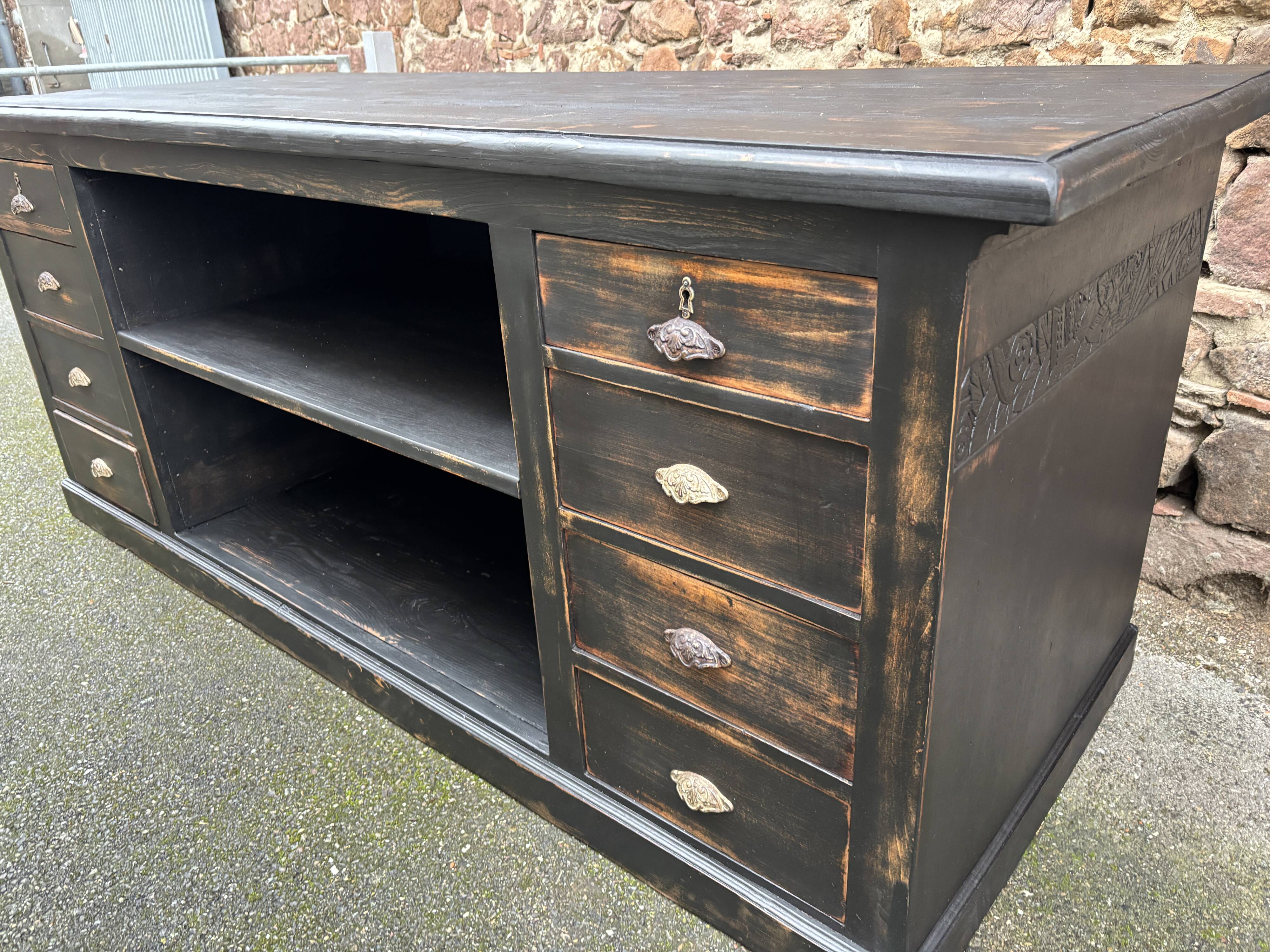 Vintage 1930s drawer haberdashery counter