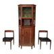 Corner cabinet oak art craft art nouveau 1920