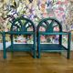 Pair of painted wooden bedside tables - circa 1970.