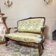 Mercie frères walnut banquette in louis xv style 19th century