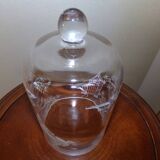 Glass bell and its dish