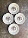 4 Longchamp brown earthenware dinner plates, "Tarente" service
