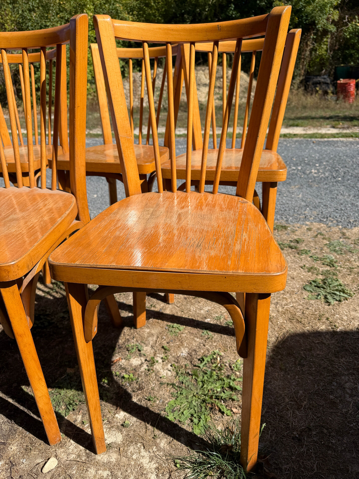 Lot de 6 chaises vintage en bois – Baumann