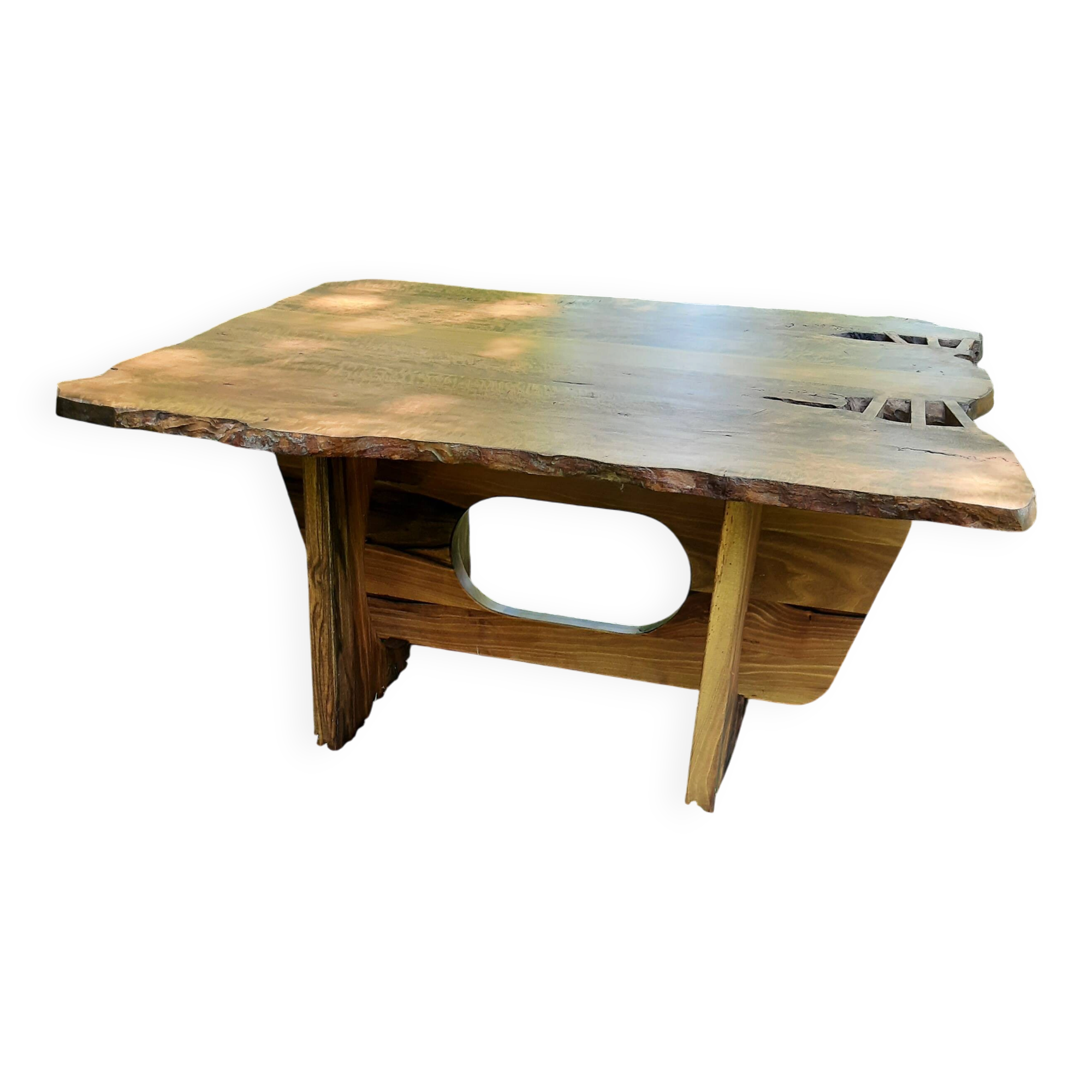 Coffee table in solid walnut