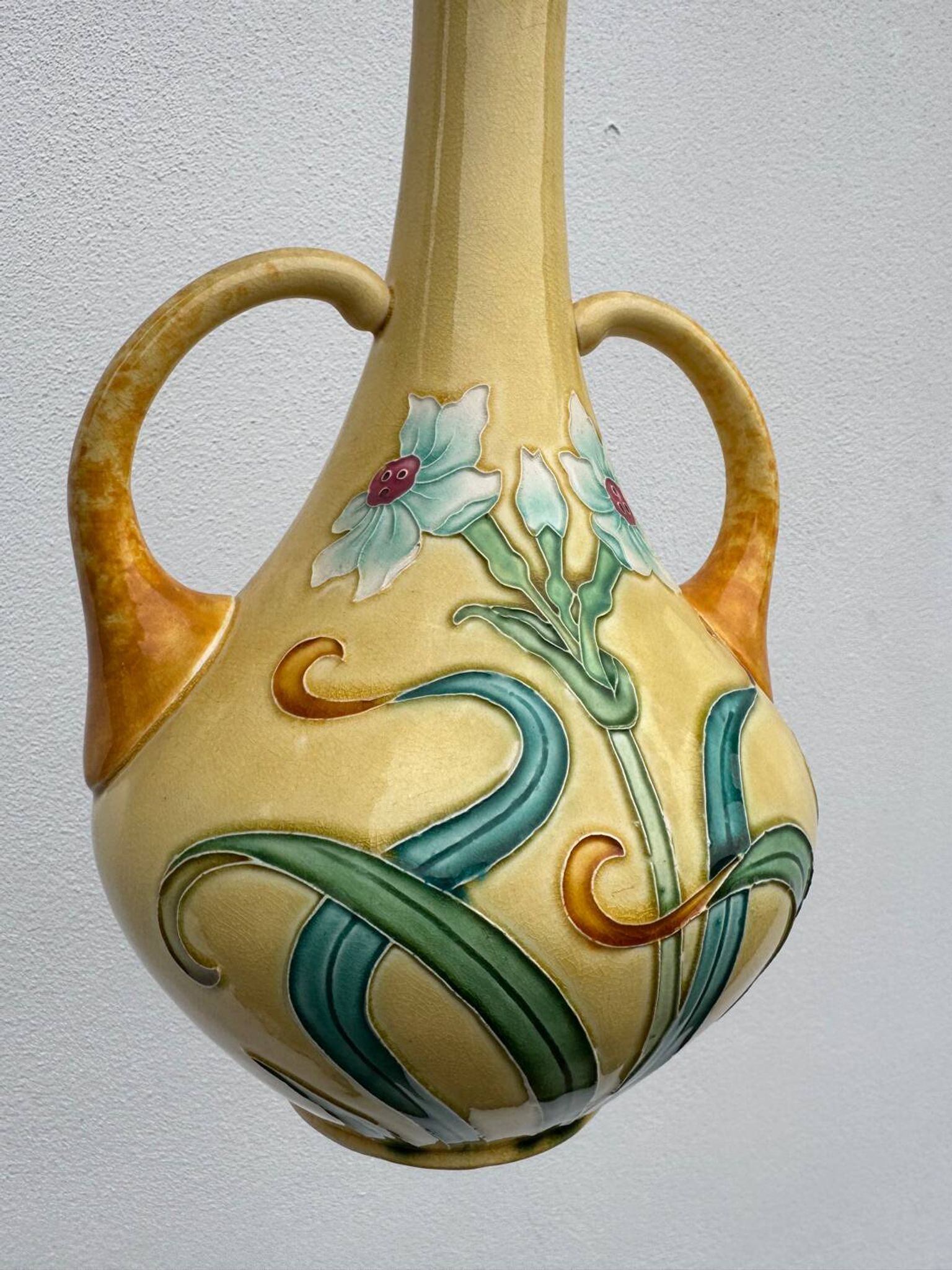 Vase Art Nouveau céramique Gustave de Bruyn