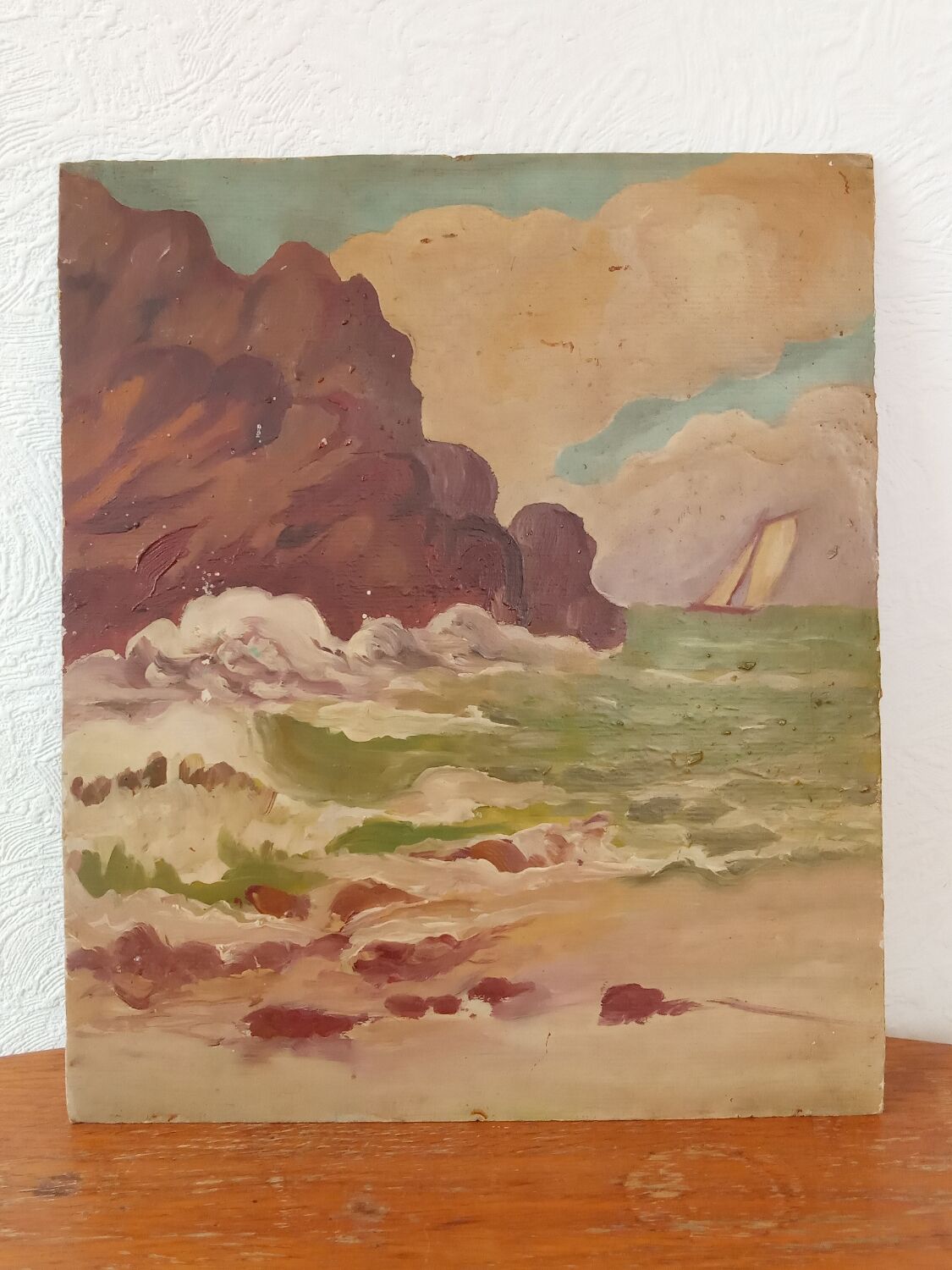 Sea landscape painting 1950