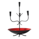 Gunnar Ander Mid-Century Vibrant Red And Black Candelabra, For Ystad Metall