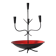 Gunnar Ander Mid-Century Vibrant Red And Black Candelabra, For Ystad Metall