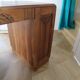 Vintage Art Deco schoolmaster's desk - double-sided - solid wood - 1940s/50s