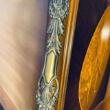 Exquisite Louis XV Style Bombé Commode with Musical Marquetry & Marble