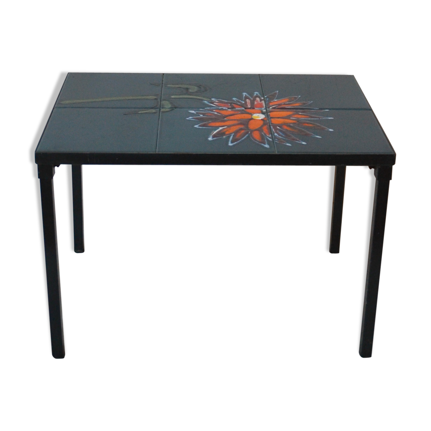 Table low steel and ceramic 50s