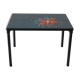 Table low steel and ceramic 50s