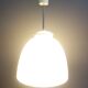 Vintage opaline pendant lamp, czechoslovakia 1950