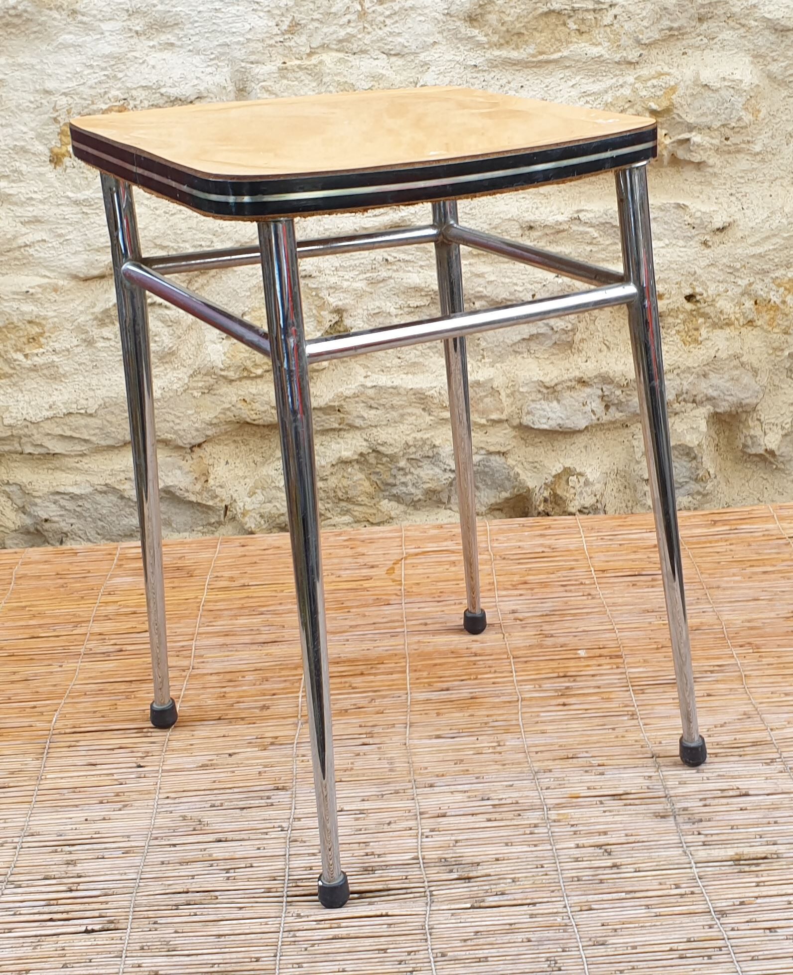 Vintage orange stool