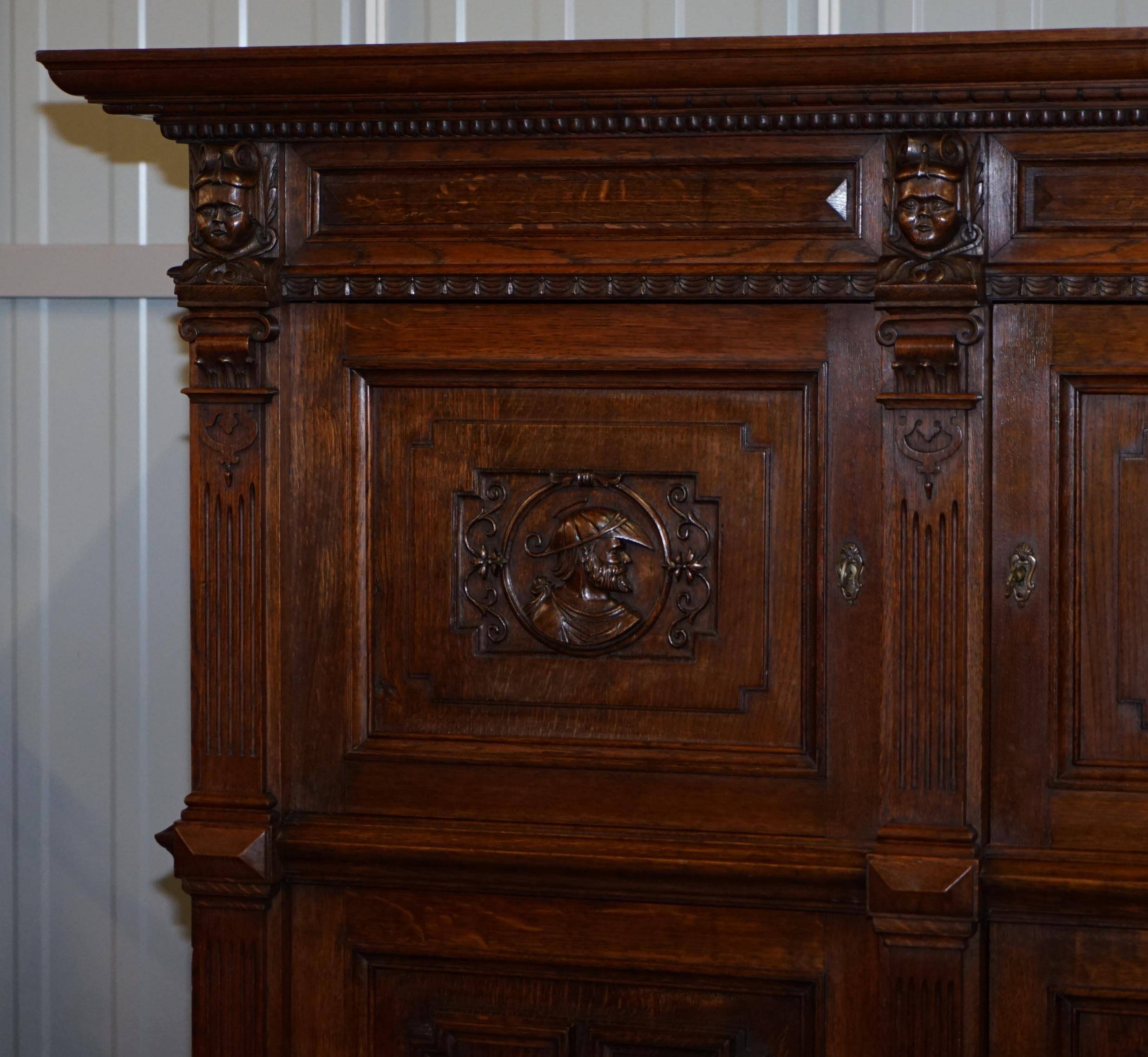 Hand-carved Dutch armoire from the 1940s.