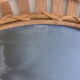 Large oval wall mirror bamboo rattan wicker vintage 56x68cm