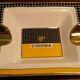 Ashtray COHIBA design, glazed porcelain, Cuba