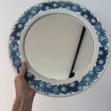 Miroir en céramique floral fait main