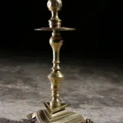 17th-century French brass candlestick – circa 1690