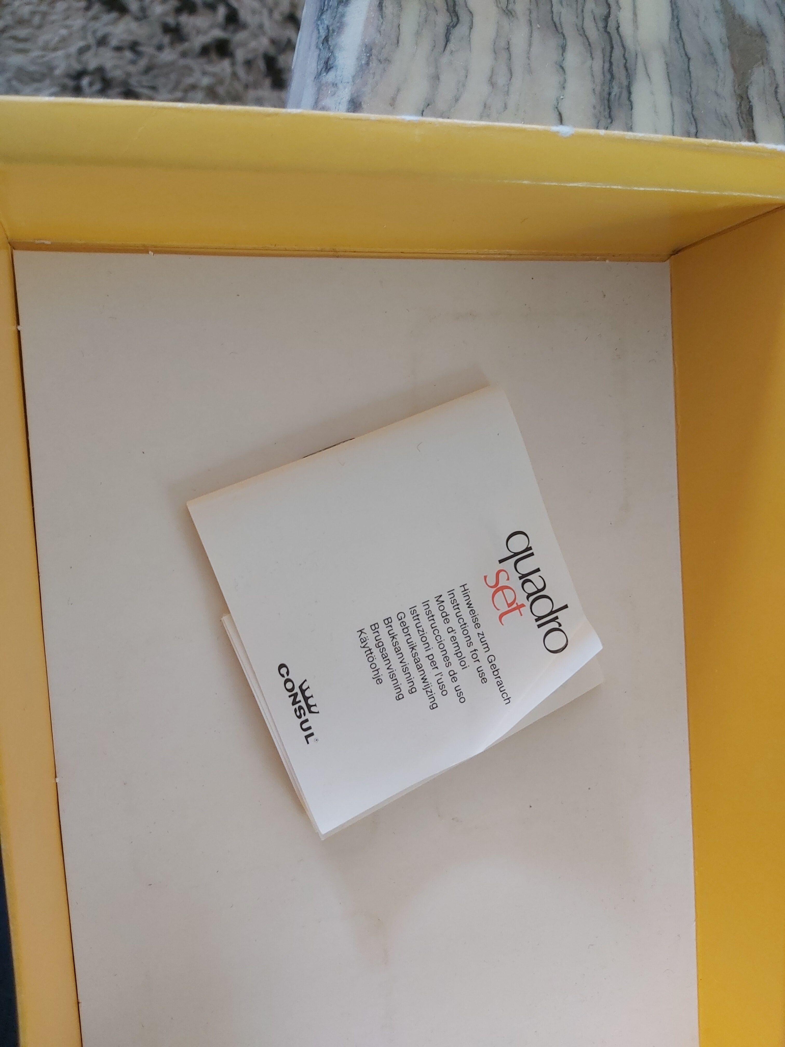 Set of ashtrays and lighter Quadro Set Consul 70s