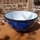 Vintage enamelled metal salad bowl